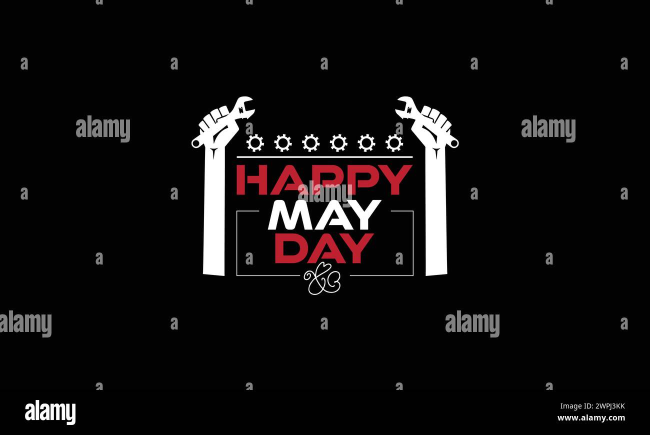 È possibile scaricare sfondi e sfondi Happy May Day su smartphone, tablet o computer. Illustrazione Vettoriale