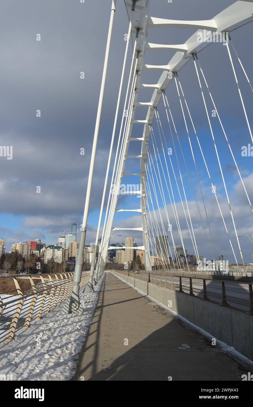 Vita invernale a Edmonton, Alberta, Canada. Foto Stock