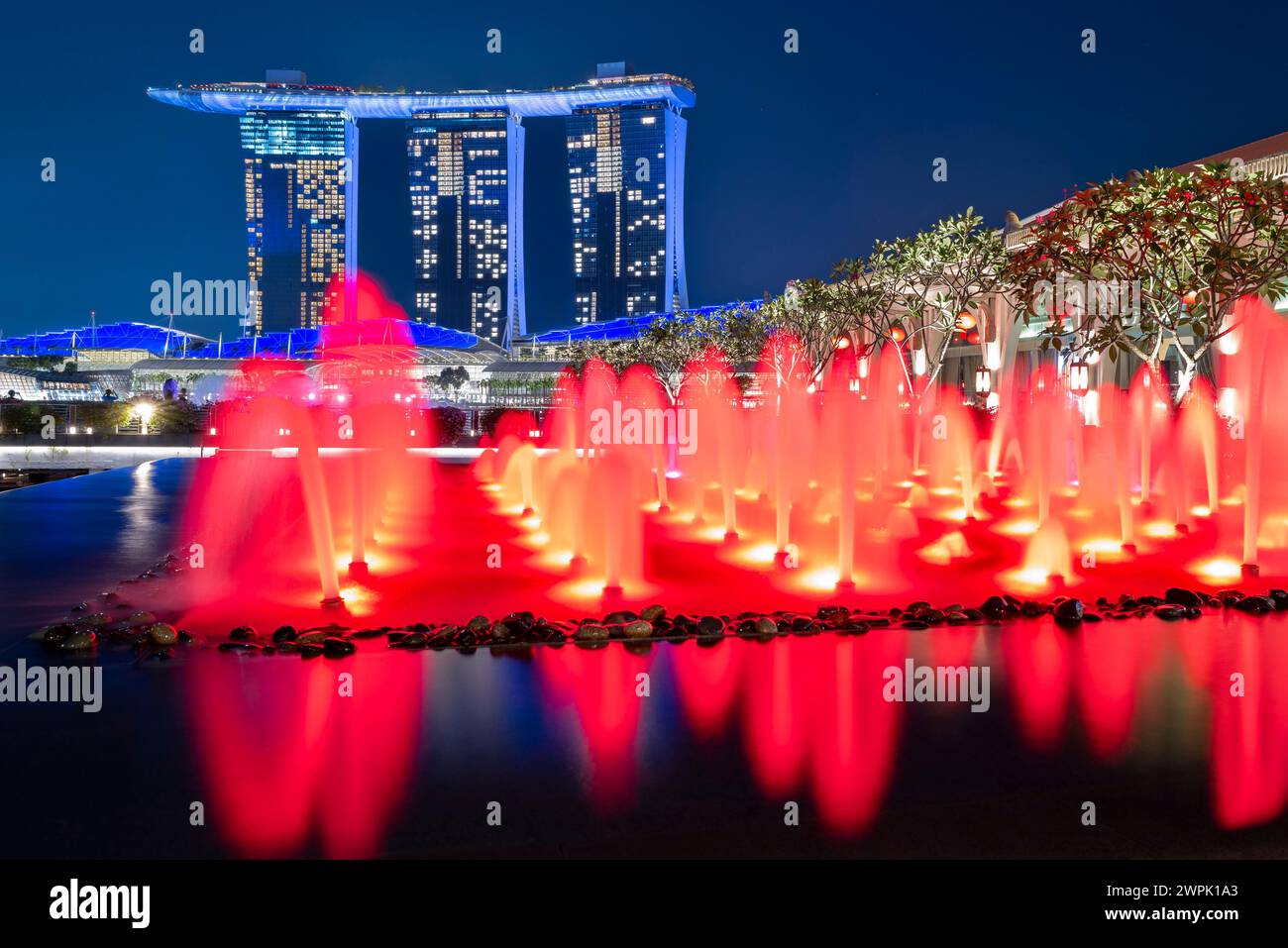 Hotel di lusso Marina Bay Sands a Singapore Foto Stock