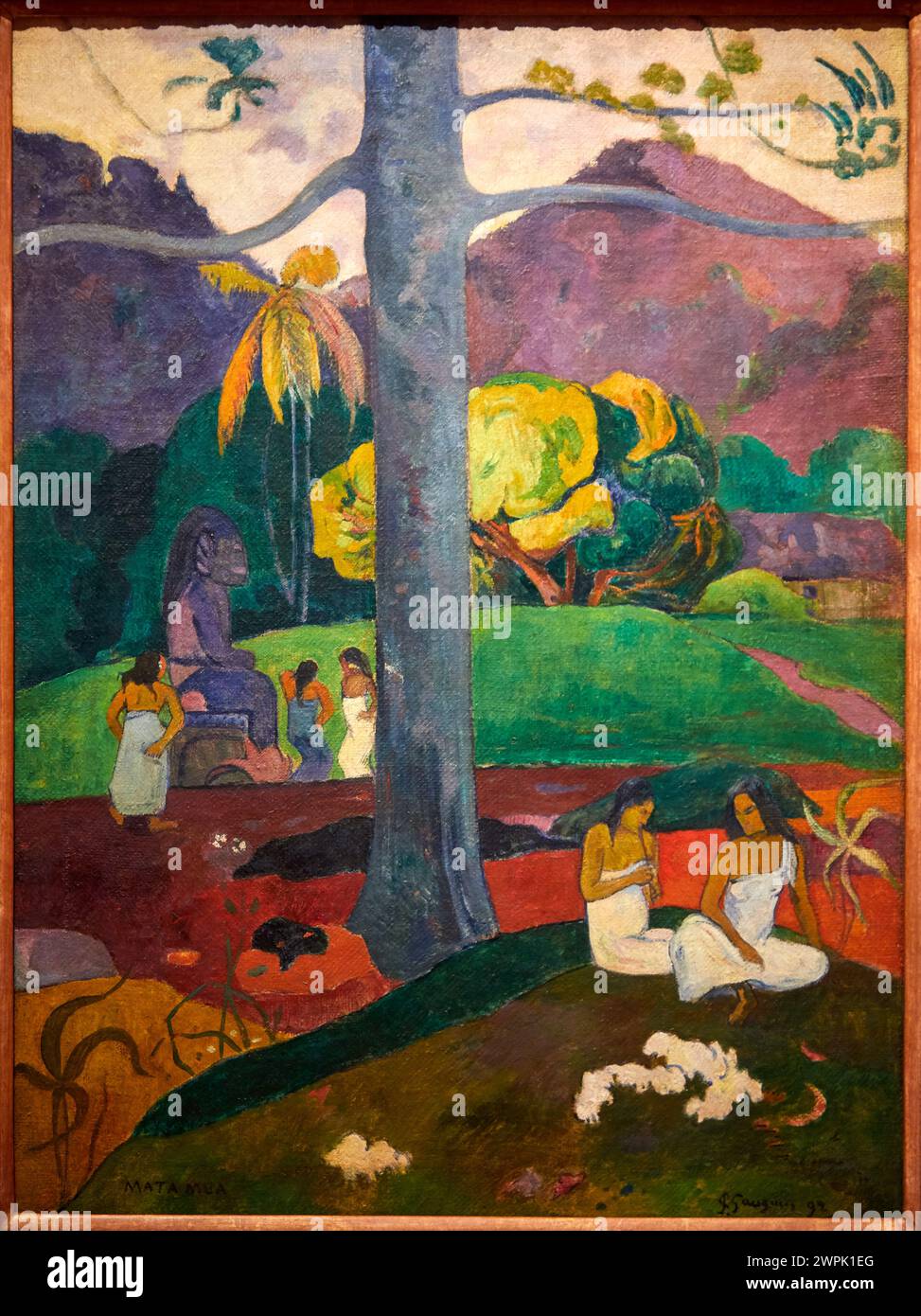 "Mata Mua (in Olden Times)", 1892, Paul Gauguin (1848-1903), Museo Thyssen Bornemisza, Madrid, Spagna, Europa Foto Stock