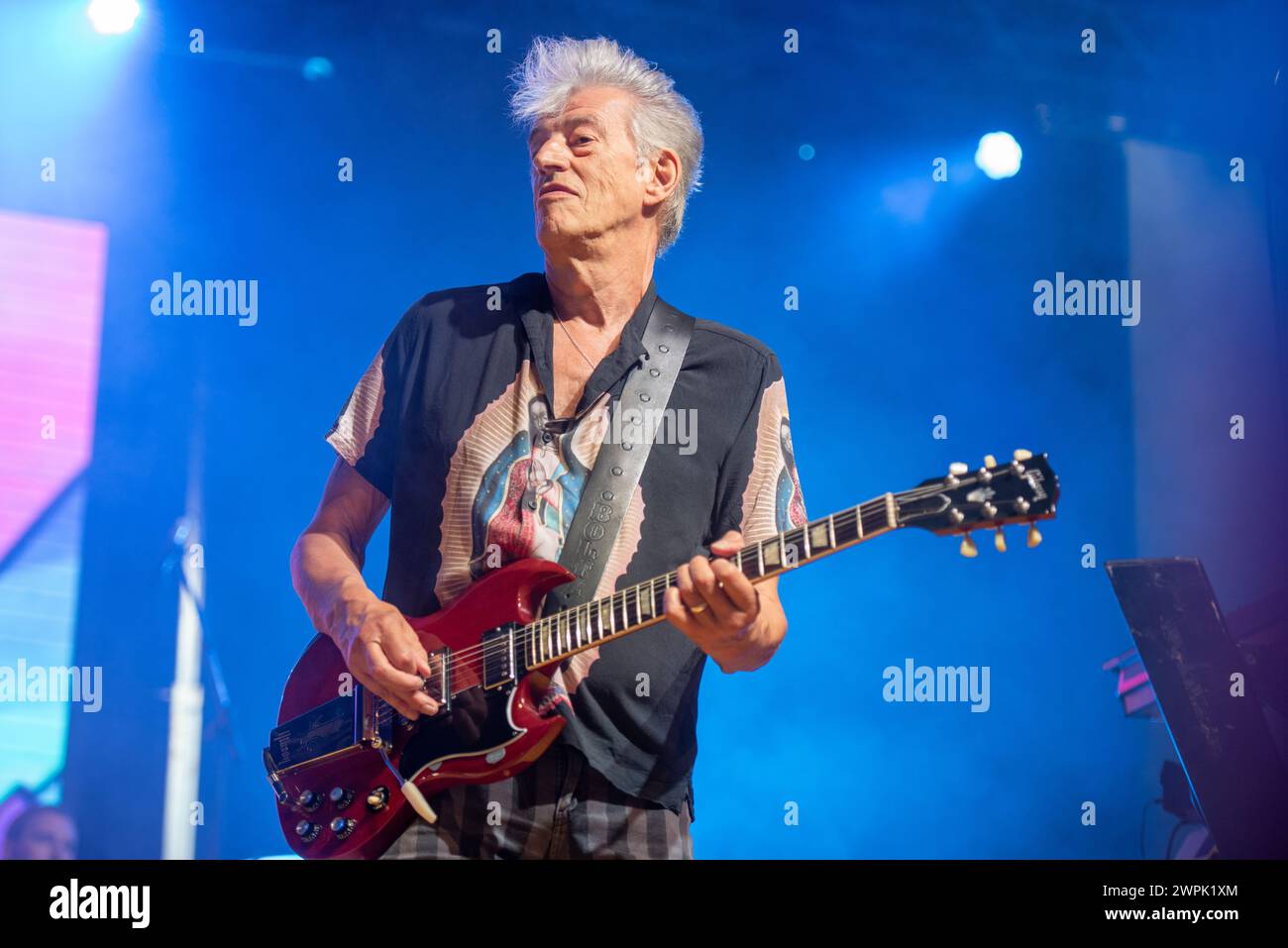 2 settembre 2022: Steve Bolton - Atomic Rooster suonano un concerto al festival 2 Days Prog + 1 in Italia Foto Stock