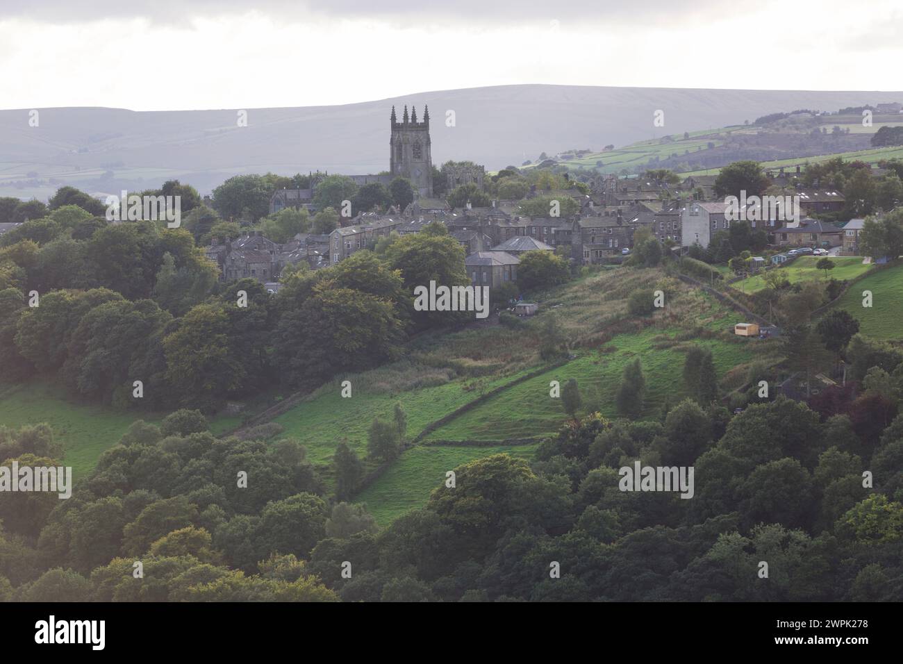 Regno Unito, West Yorkshire, villaggio di Hepstonstall nei Pennines dello Yorkshire. Foto Stock