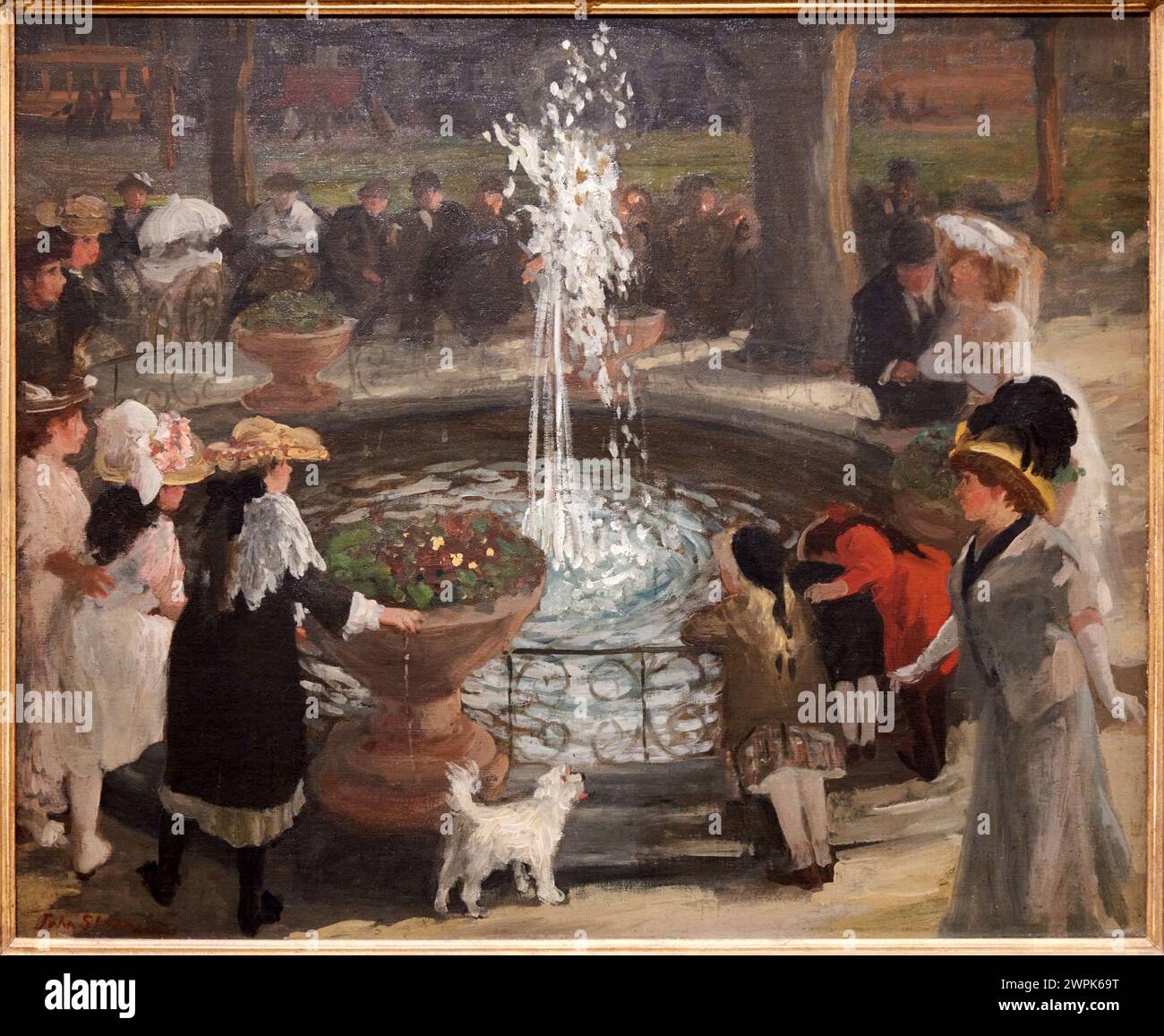 John Sloan, Lock Haven, 1871-Hannover, 1951, Throbbing Fountain, Madison Square, 1907 Foto Stock