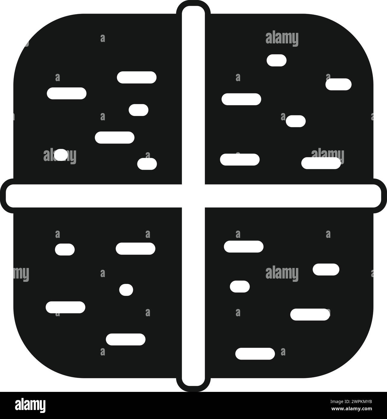 Icona della pila di fieno essiccata vettore semplice. Cibo agricolo. Elemento raccolto natura organica Illustrazione Vettoriale