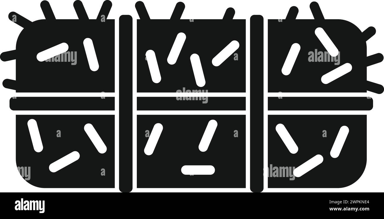 Vettore semplice icona rullo agricolo essiccato. Pila di paesi alimentari. Frumento agricolo biologico Illustrazione Vettoriale