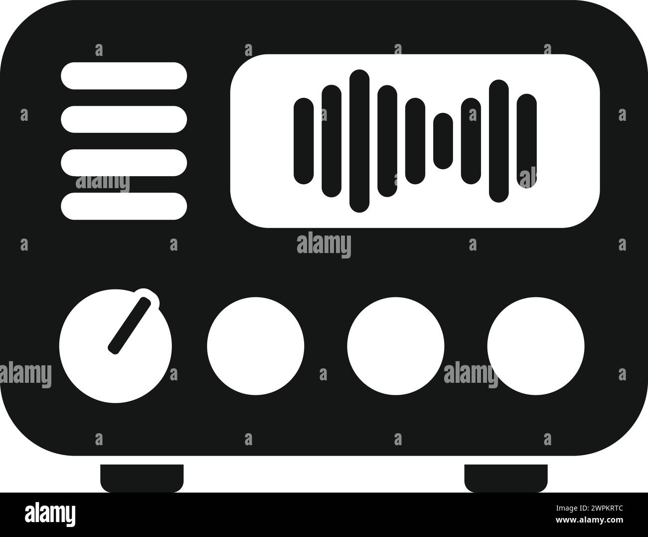 Icona del dispositivo di ricerca di laboratorio vettore semplice. Apparecchiature di analisi. Studio investigativo Illustrazione Vettoriale