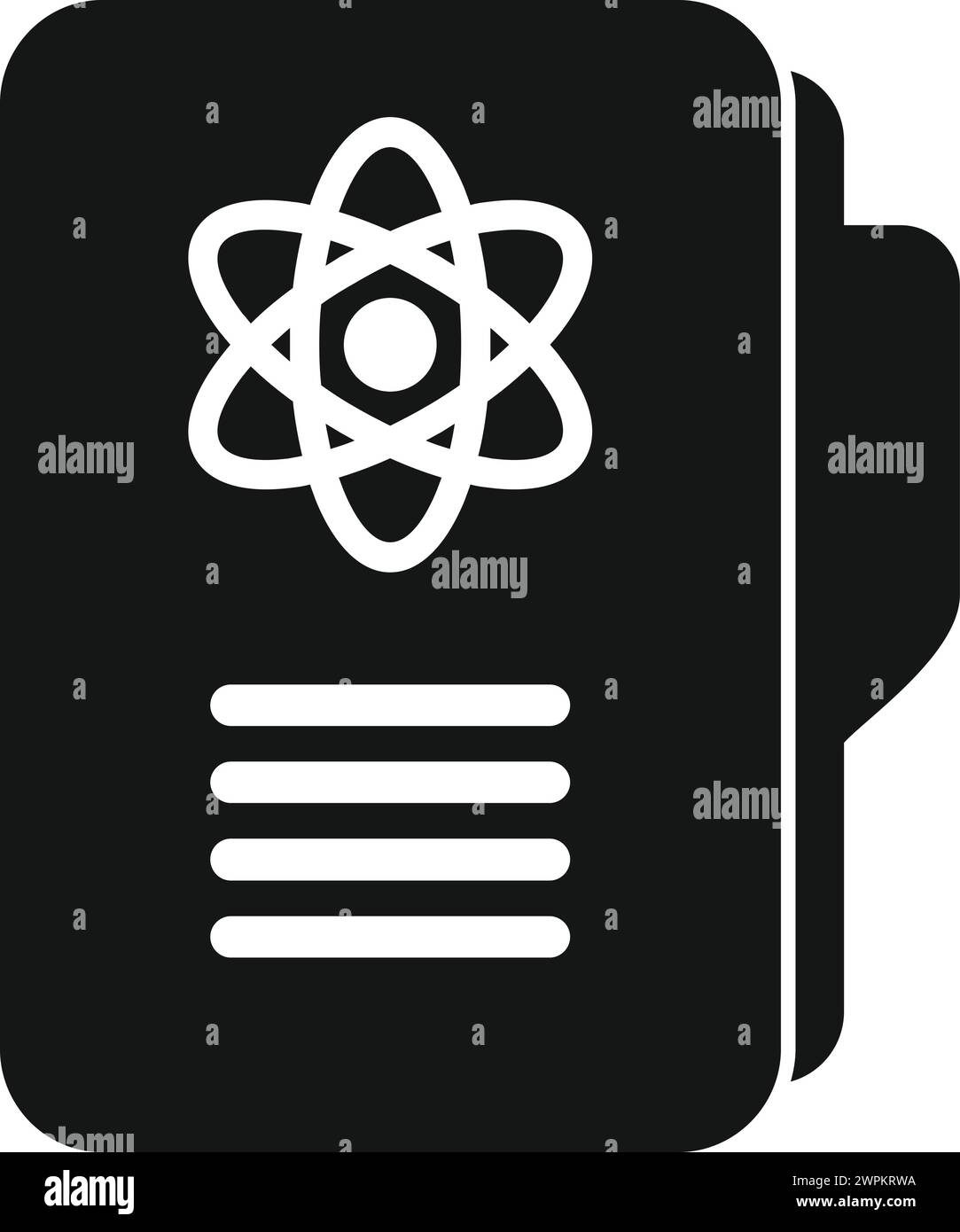Icona ricerca chimica cartella vettore semplice. Medico solitario. Materiale solitario Illustrazione Vettoriale