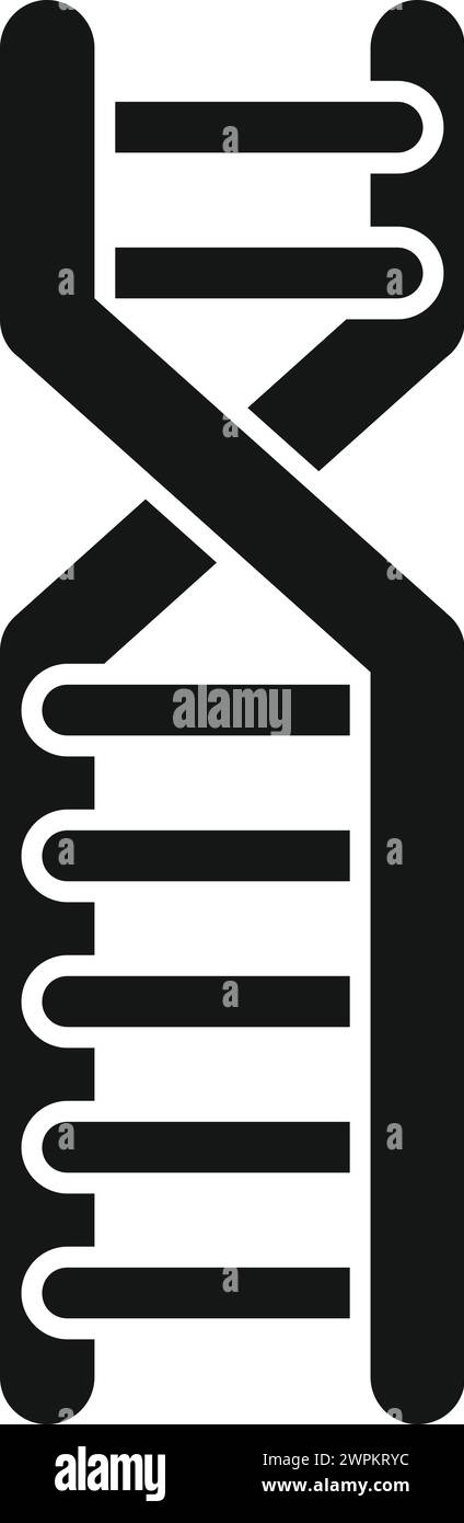 Icona della ricerca genetica sul dna semplice vettore. Formula di laboratorio per la salute. Elemento solitario Illustrazione Vettoriale