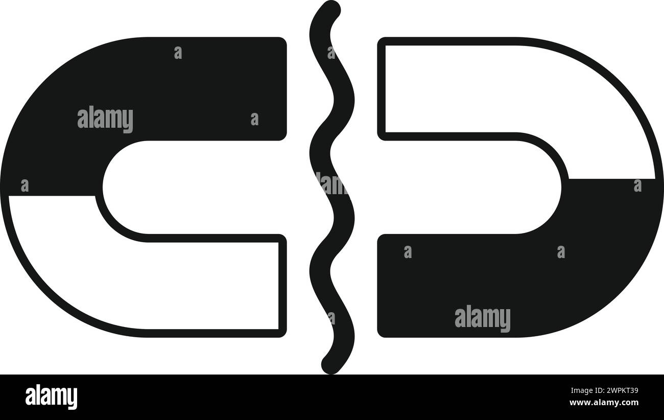 Icona dei magneti da laboratorio di ricerca vettore semplice. Materiale dello studio. Matraccio medico Illustrazione Vettoriale