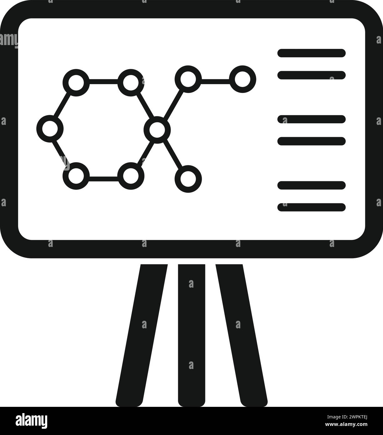 Icona scheda laboratorio ricerca vettore semplice. Studia biologia. Biotecnologia scolastica Illustrazione Vettoriale