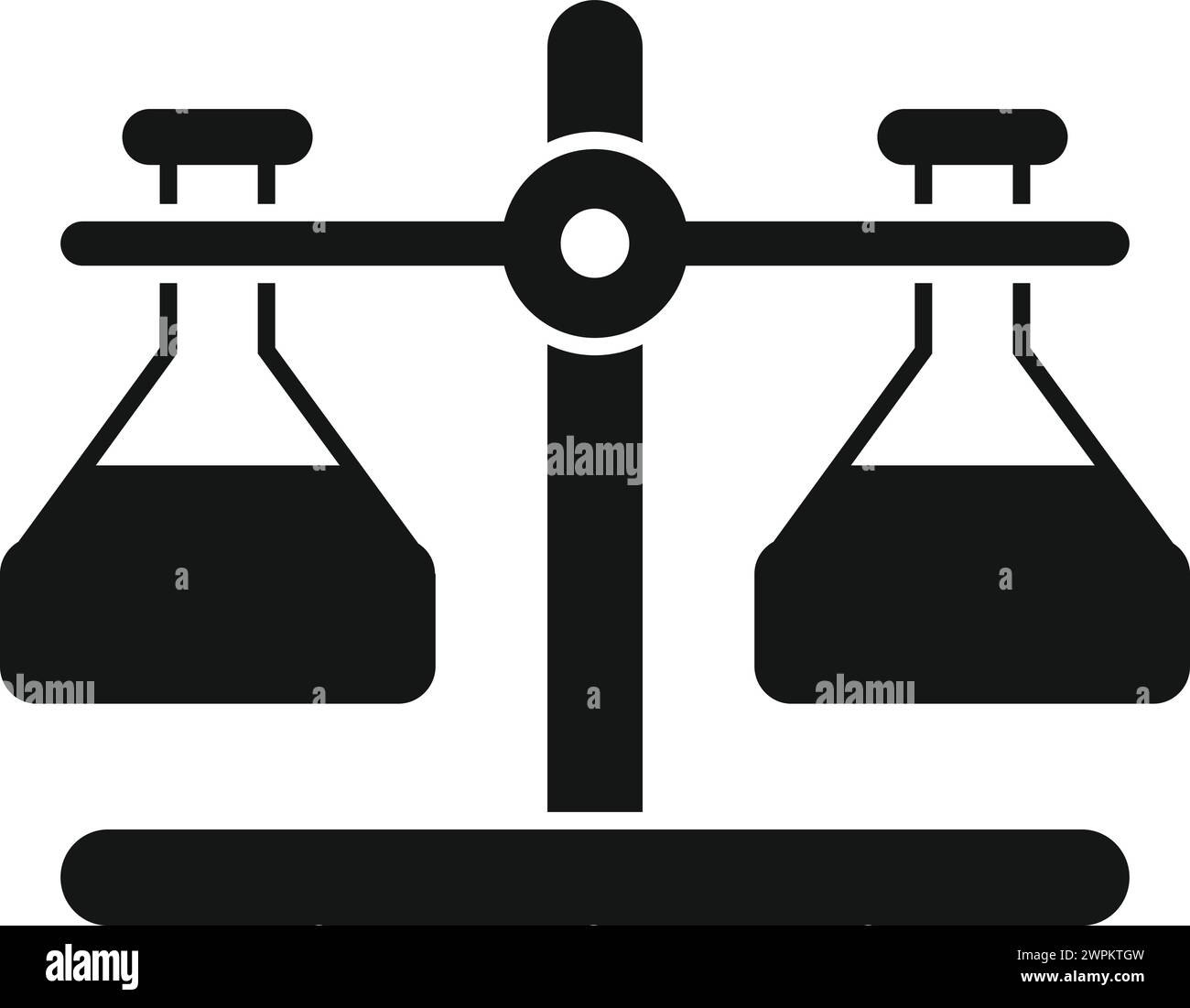 Icona di stativo chimico vettore semplice. Esperimento molecolare. Qualità genetica Illustrazione Vettoriale