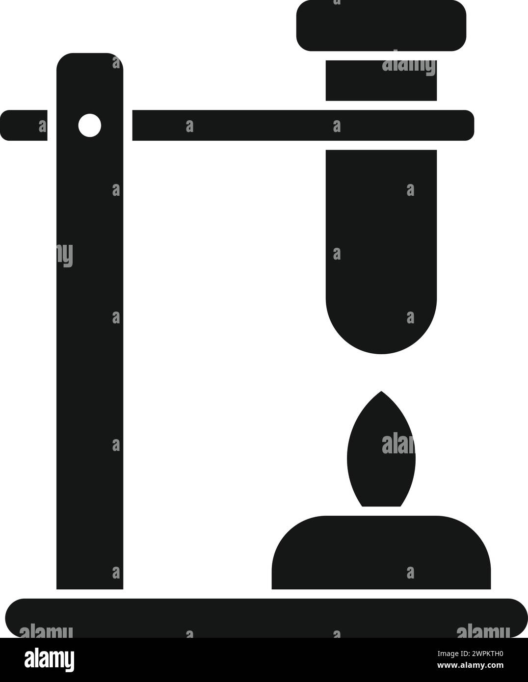 Icona della provetta di test di combustione vettore semplice. Biologia delle formule. Materiale solitario del DNA Illustrazione Vettoriale