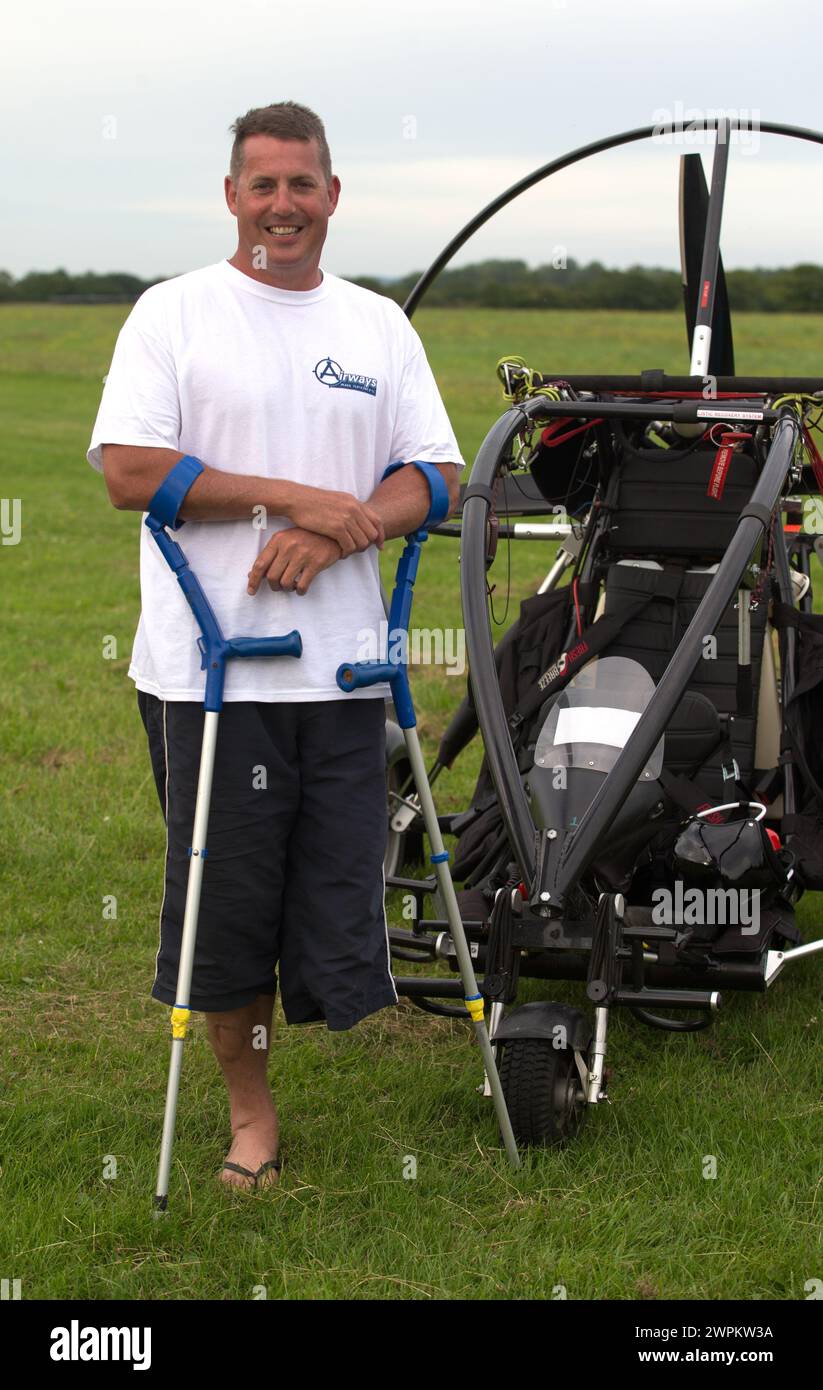 01/07/15 infortunato veterano David Chambers dal Fresh Breeze XCitor para-trike. *** STORIA COMPLETA QUI: HTTP://WWW.FSTOPPRESS.COM/ARTICLES/FLYING-FO Foto Stock