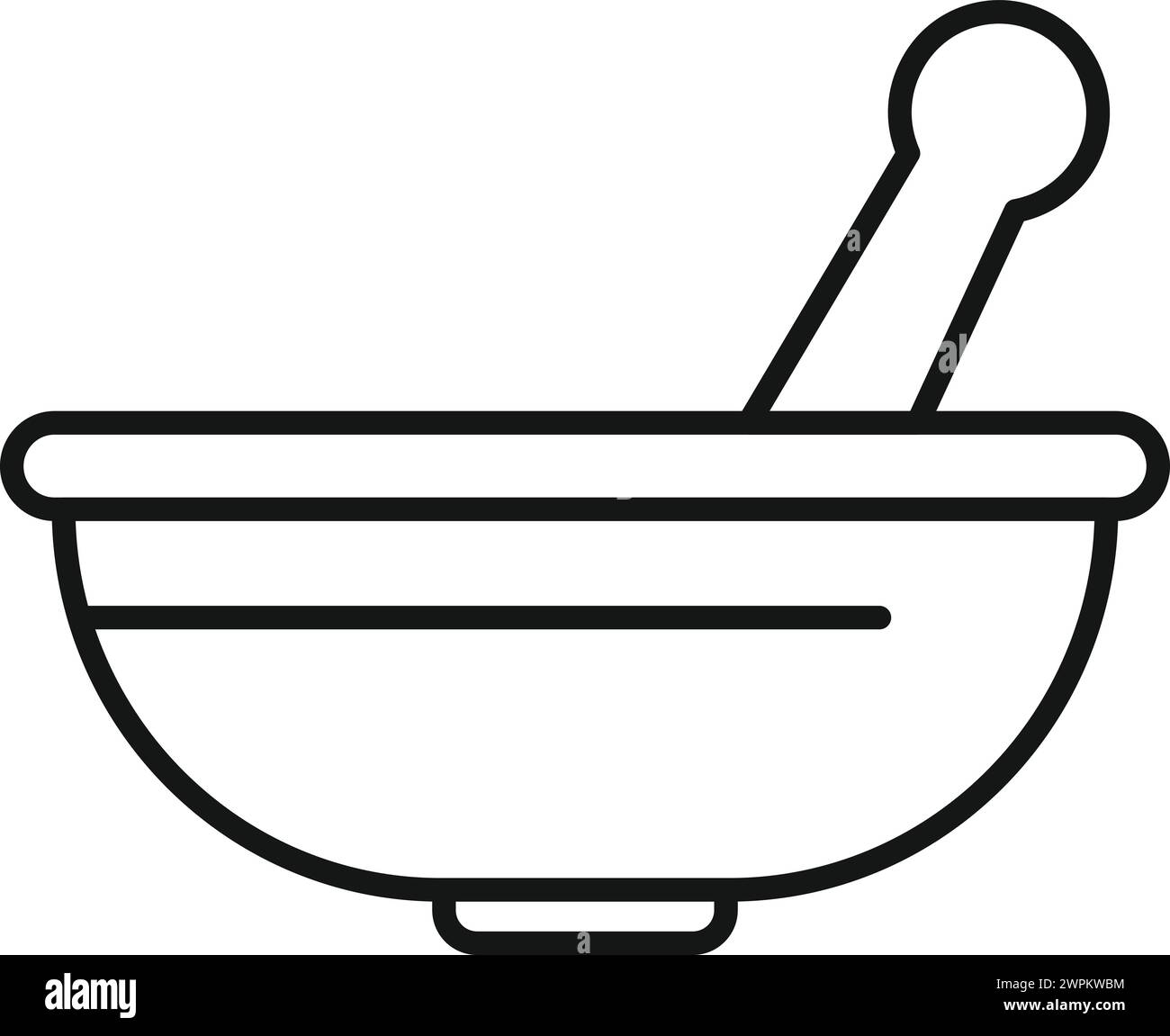 Il vettore del contorno dell'icona del laboratorio del materiale genetico. Scienza delle fiasche. Studio dell'acqua dell'elemento Illustrazione Vettoriale