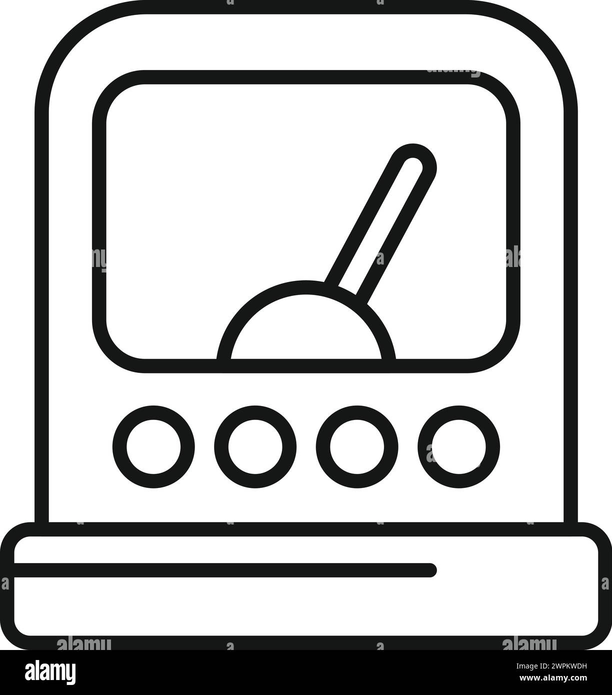 Vettore di contorno dell'icona delle apparecchiature di laboratorio solitarie. Esame genetico. Materiale dell'elemento Illustrazione Vettoriale