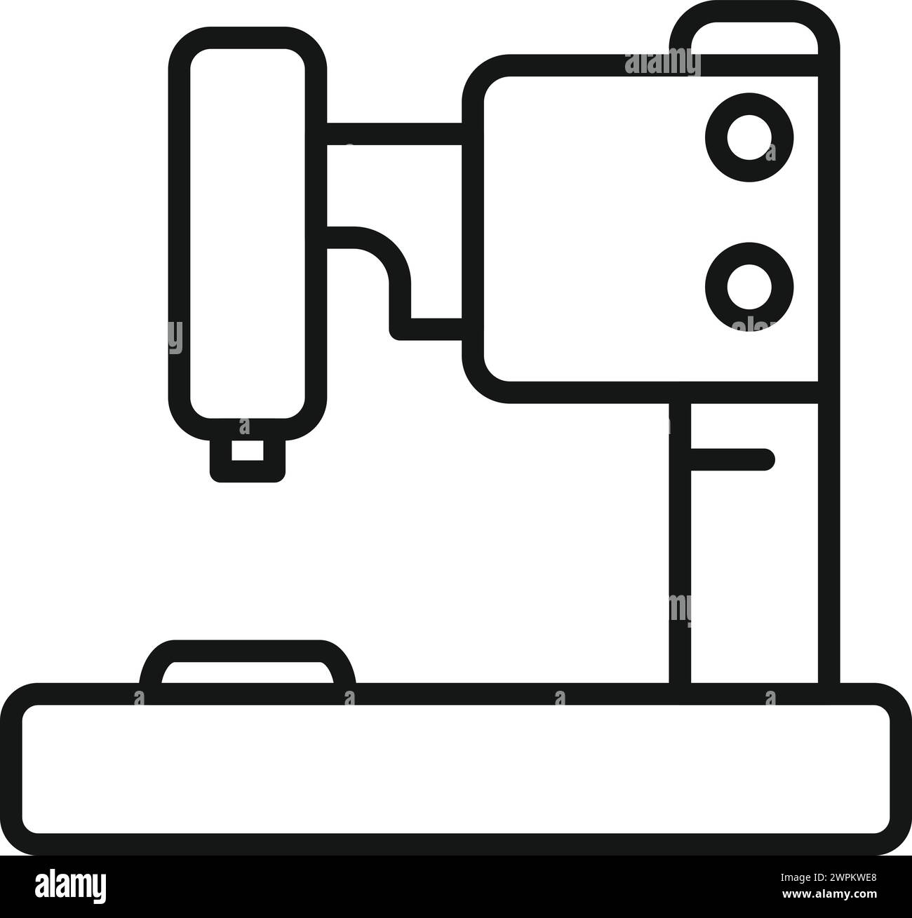 Vettore contorno icona laboratorio scientifico microscopio. Sostanza chimica sanitaria. Esame ospedaliero Illustrazione Vettoriale
