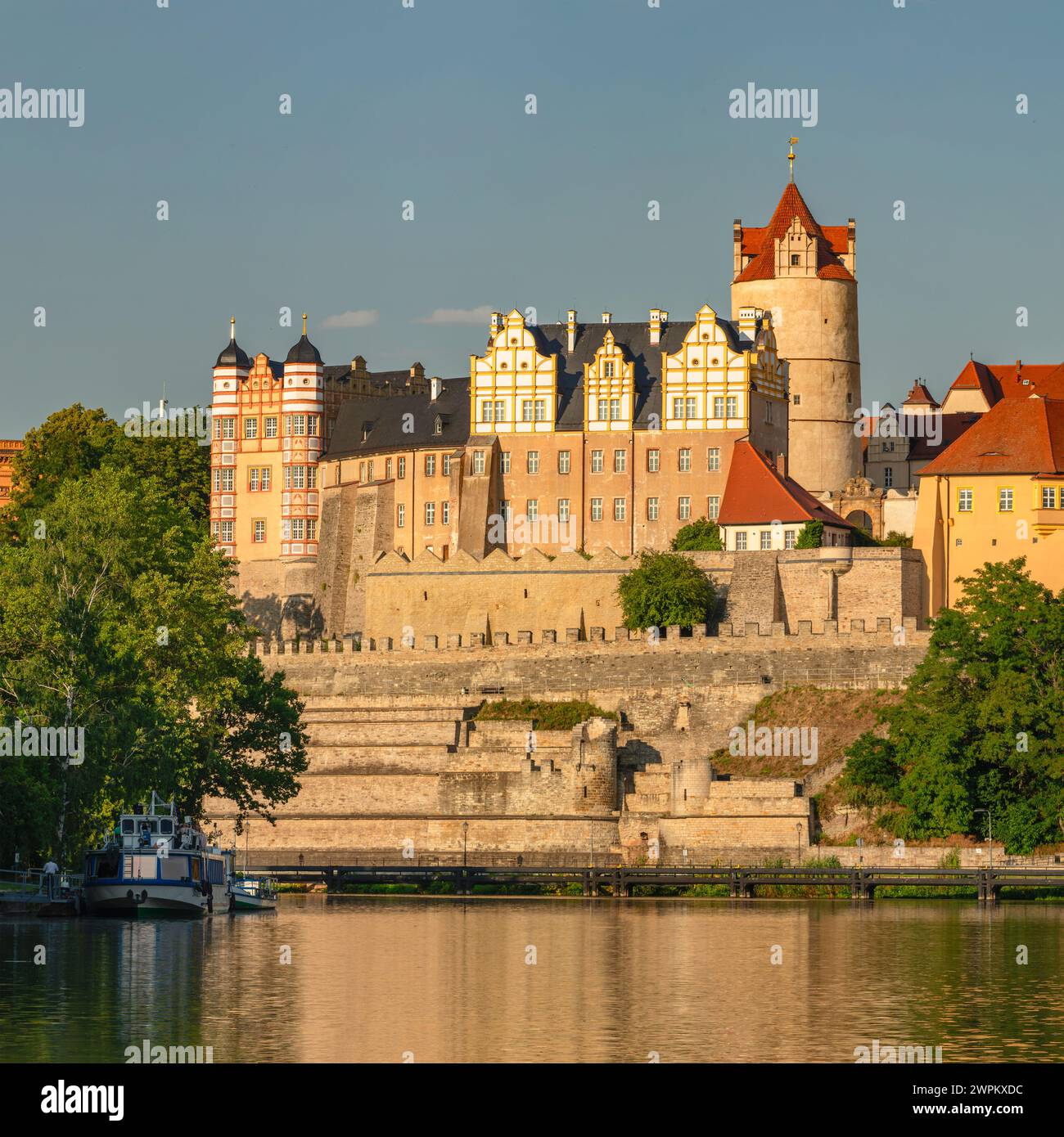 Castello di Bernburg, Bernburg, Saaletal (valle di Saale), Sassonia-Anhalt, Germania, Europa Foto Stock