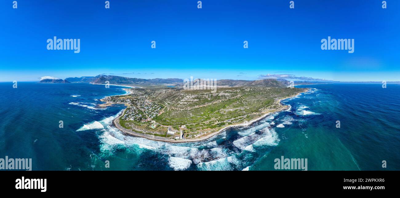 Panorama del faro di Slangkop, città del Capo, Penisola del Capo, Sudafrica, Africa Foto Stock