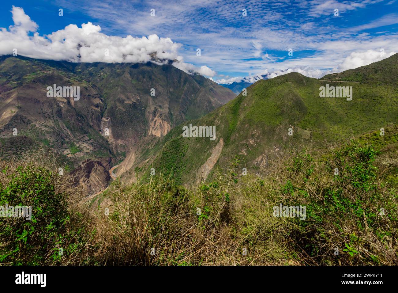 Paesaggio lungo il sentiero Choquequirao, Perù, Sud America Foto Stock