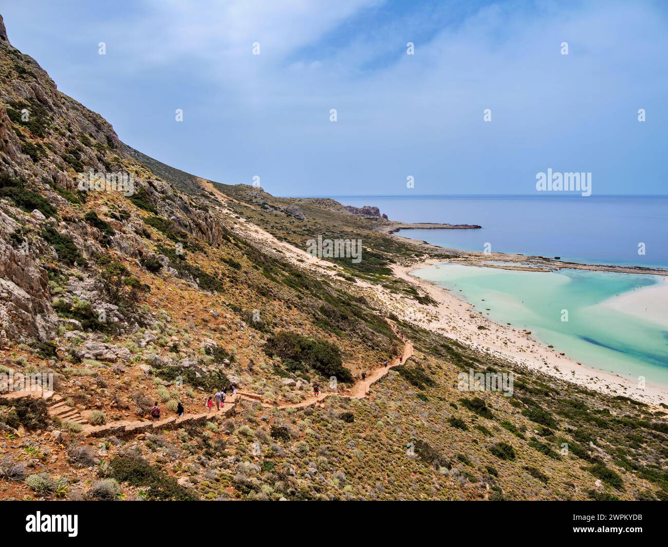 Laguna di Balos, penisola di Gramvousa, regione della Canea, Creta, isole greche, Grecia, Europa Foto Stock
