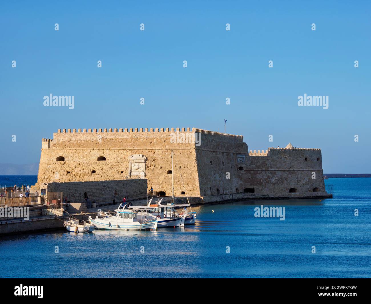 Fortezza di Koules, città di Heraklion, Creta, isole greche, Grecia, Europa Foto Stock