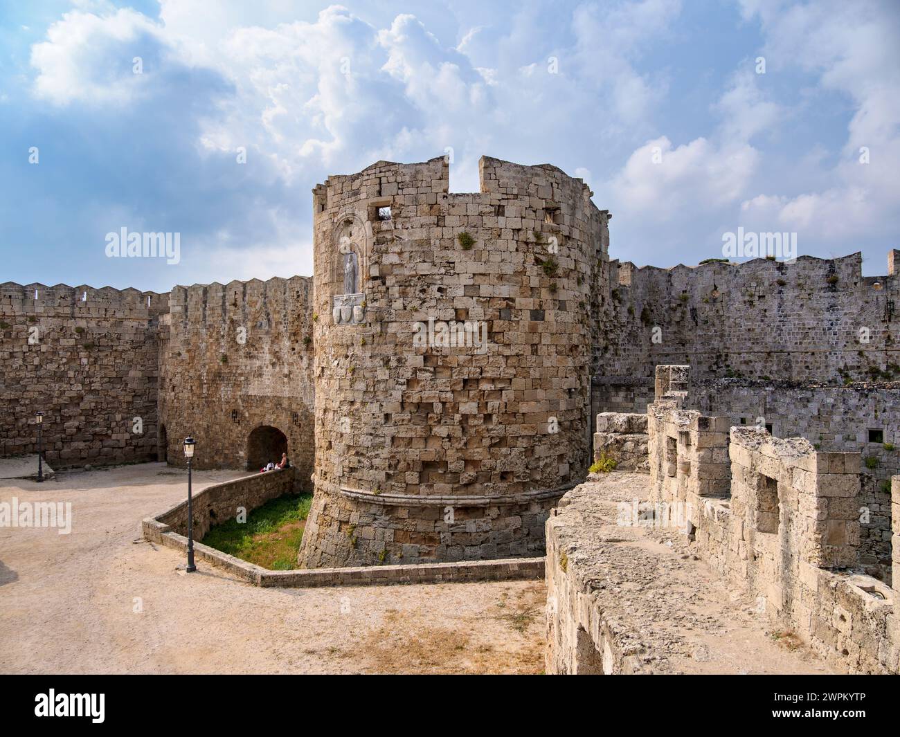 Porta di San Paolo, centro storico medievale, Rodi, Isola di Rodi, Dodecaneso, isole greche, Grecia, Europa Foto Stock