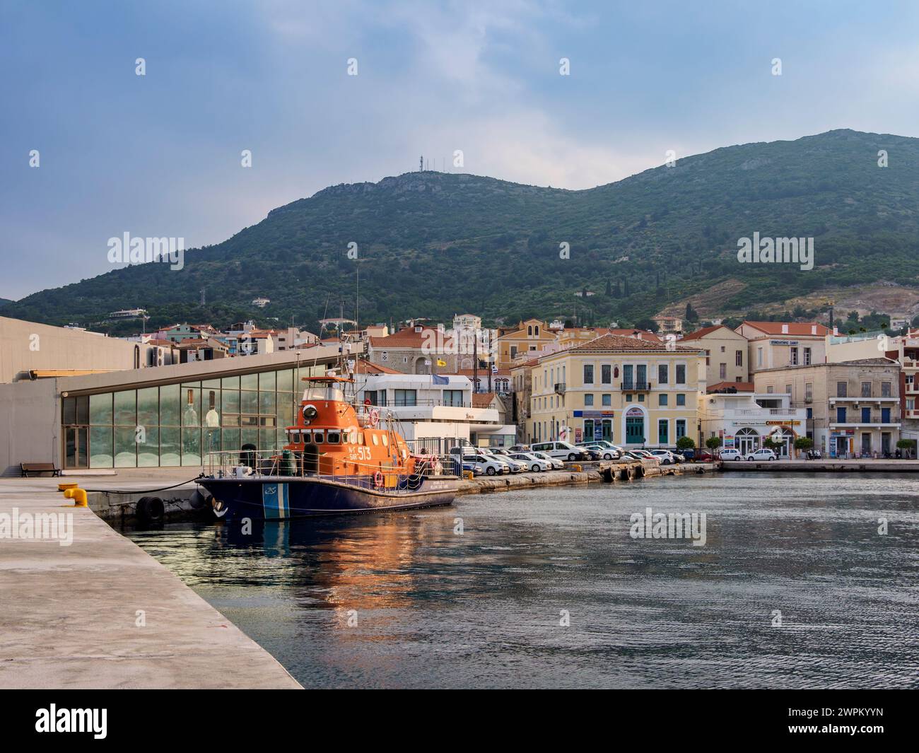 Old Port Terminal, Samos Town, Samos Island, Egeo settentrionale, Isole greche, Grecia, Europa Foto Stock