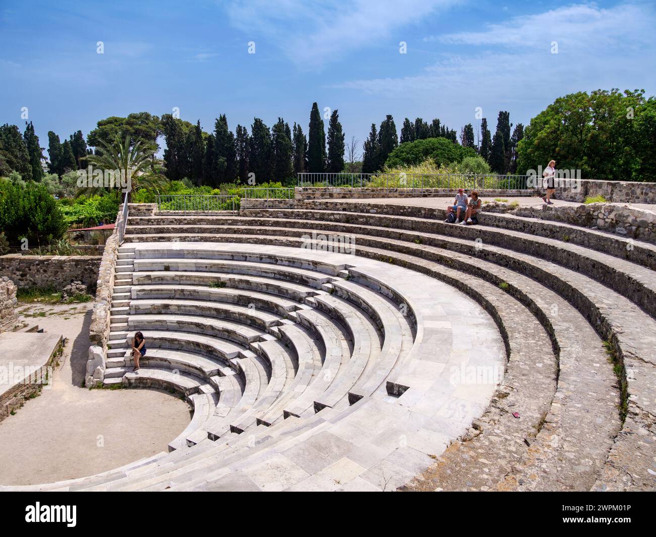 Odeon romano, zona archeologica occidentale, città di Kos, isola di Kos, Dodecaneso, isole greche, Grecia, Europa Foto Stock