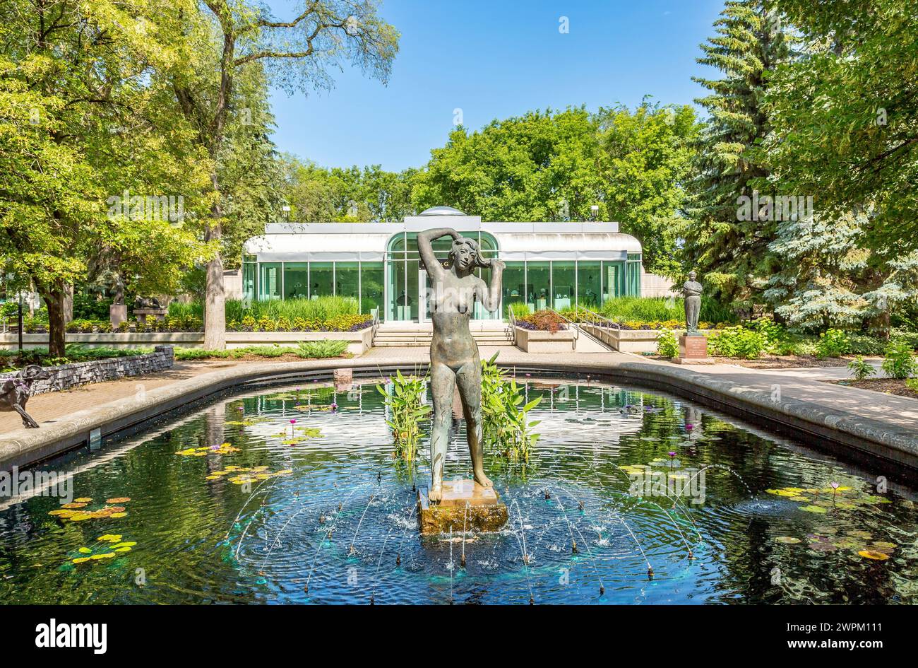 Il Leo mol Sculpture Garden and Gallery espone opere dello scultore ucraino Leo mol che si stabilì in Canada nel 1948, Assiniboine Park, Winnipeg Foto Stock