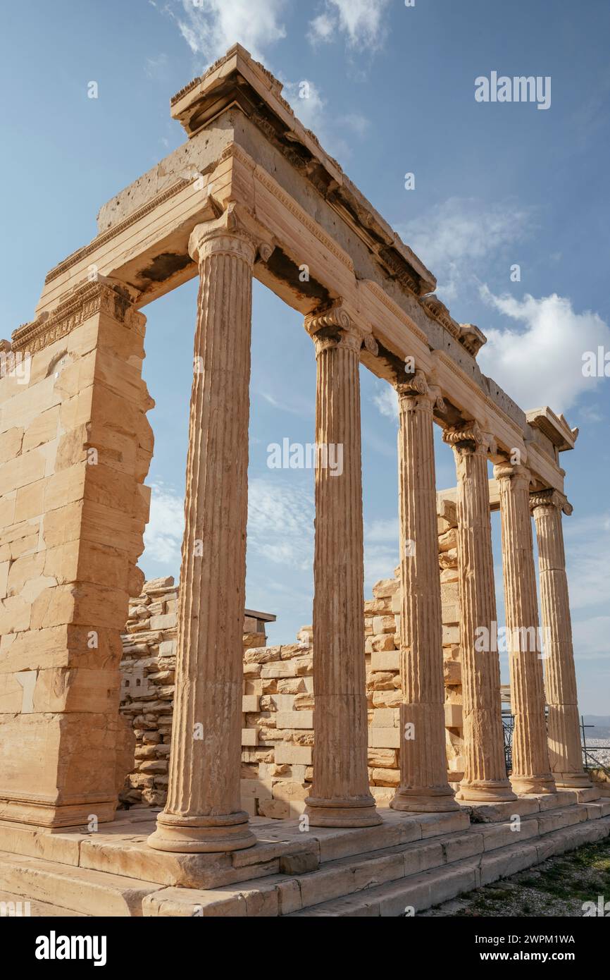 Eretteo, Acropoli, sito patrimonio dell'umanità dell'UNESCO, Atene, Attica, Grecia, Europa Foto Stock