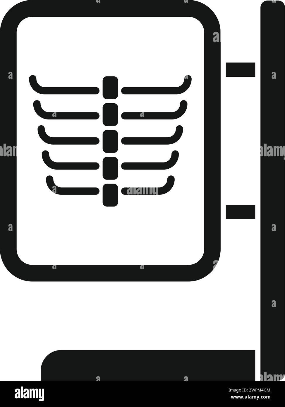 Icona funzione immagine torace vettore semplice. Client operativo. Sala immagini Illustrazione Vettoriale