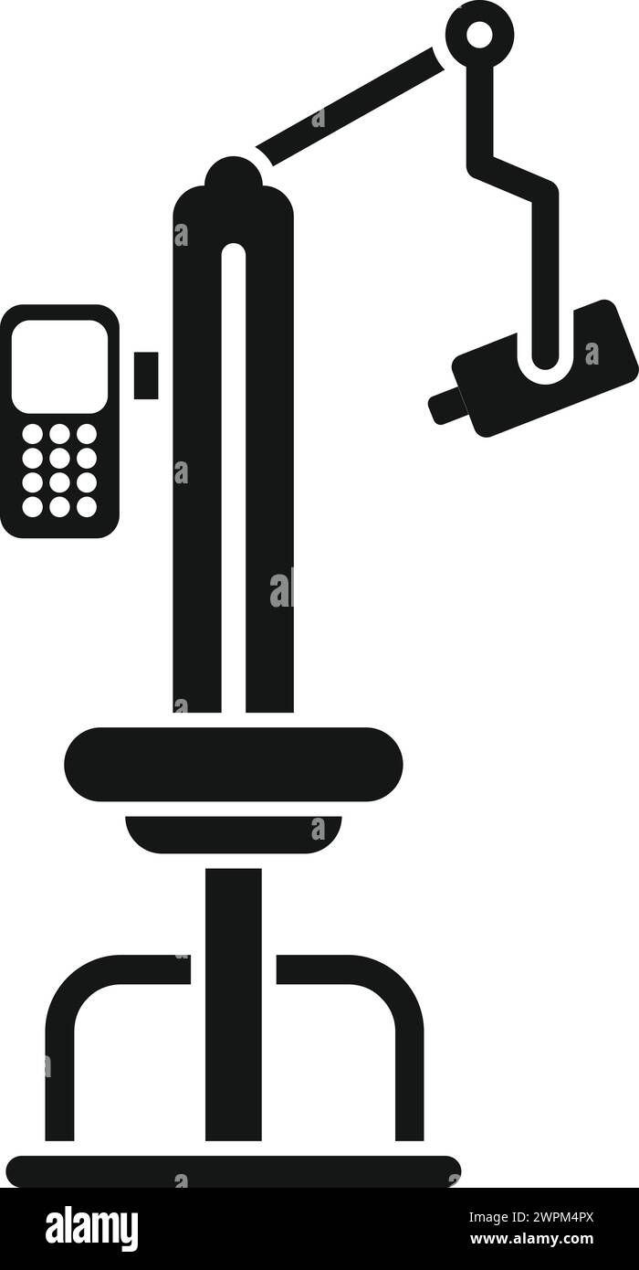 Icona scansione paziente vettore semplice. Macchina umana. Esame ospedaliero Illustrazione Vettoriale