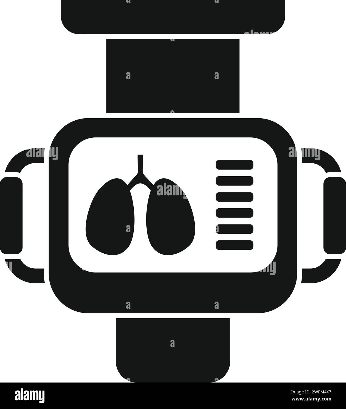Icona dell'anatomia dell'immagine radiologica vettore semplice. Clinica teatrale. Assistenza medica salute degli animali domestici Illustrazione Vettoriale