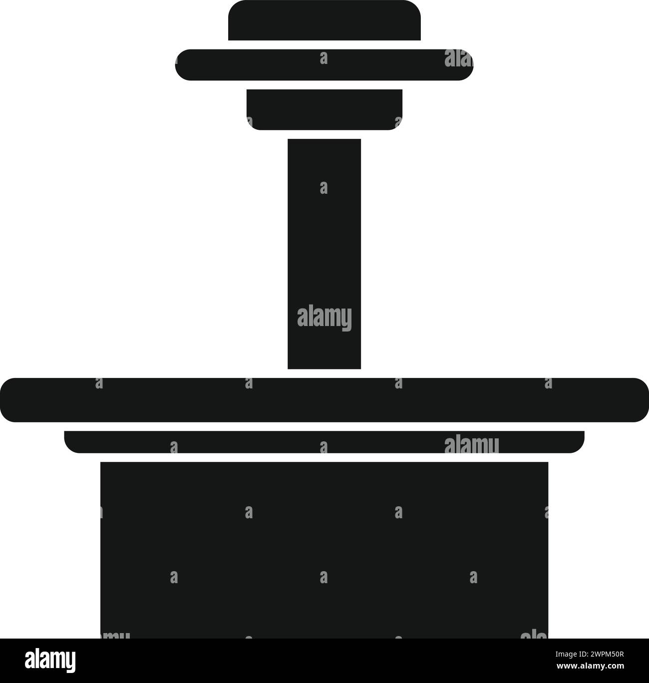 Icona del dispositivo della persona clinica vettore semplice. Immagine a raggi X. Torace singolo cliente Illustrazione Vettoriale