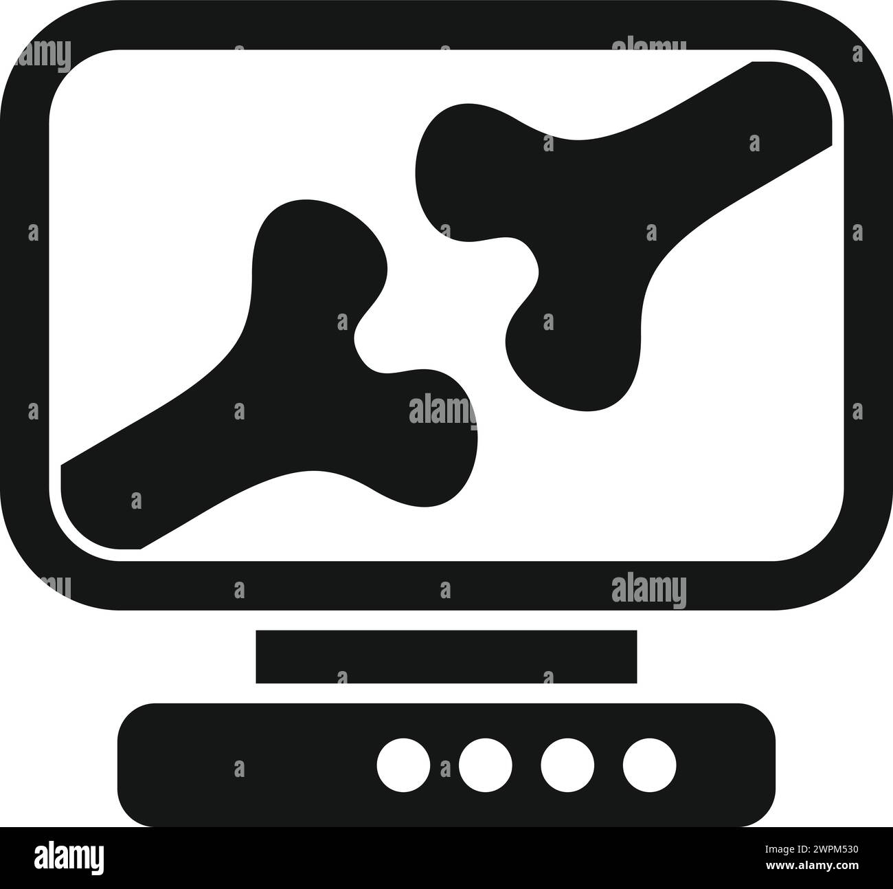 Icona immagine macchina clinica vettore semplice. Esame radiografico. Chirurgia polmonare Illustrazione Vettoriale