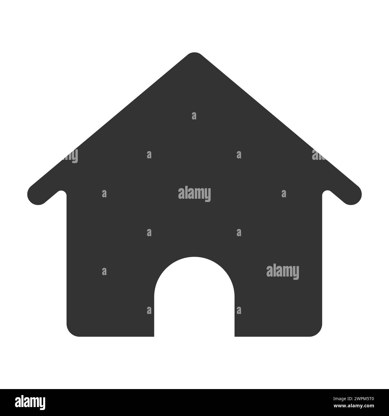 icona glifo casa isolata Illustrazione Vettoriale