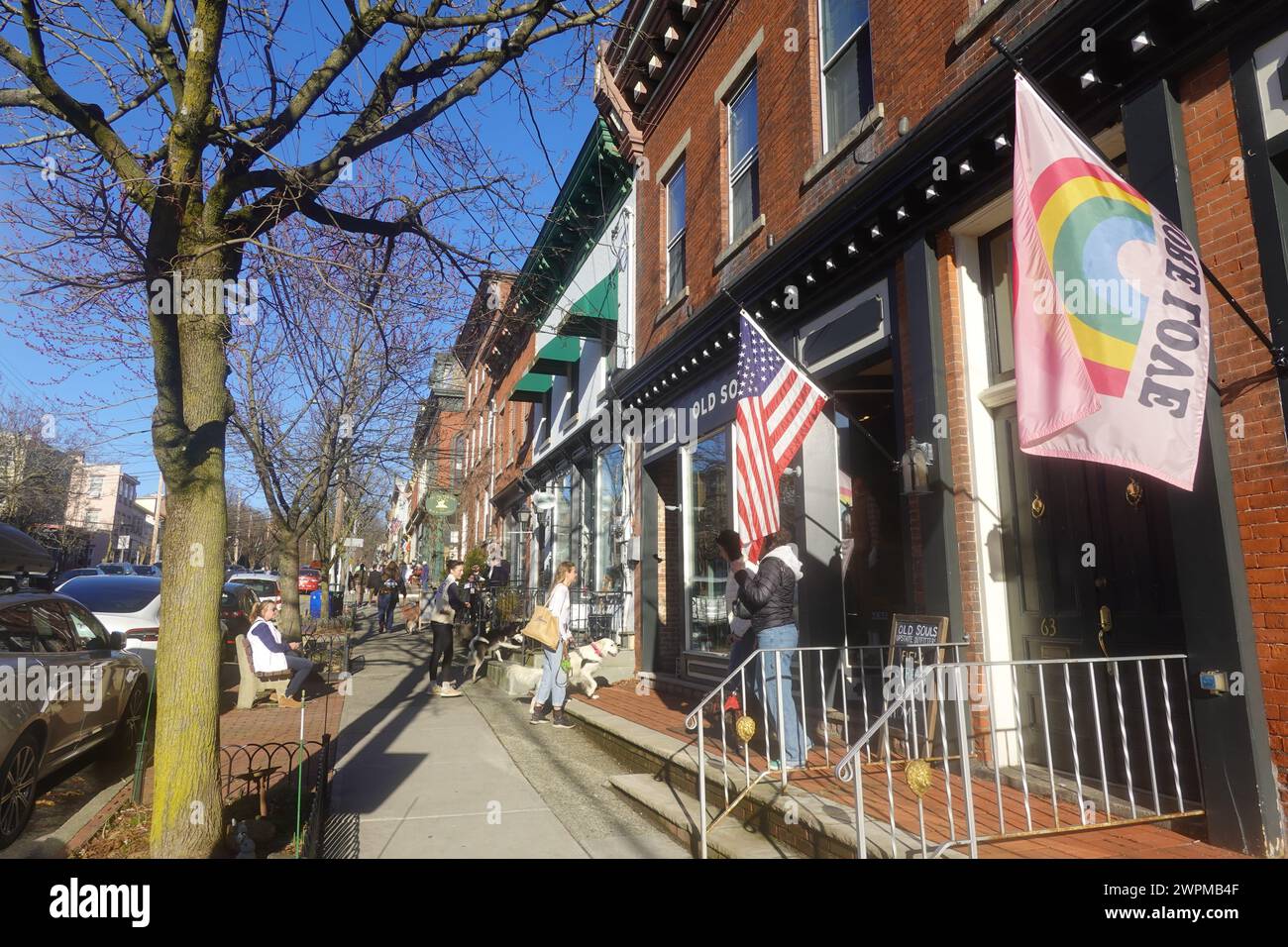 Cold Spring un villaggio sulle rive del fiume Hudson nella città di Philipstown, Putnam County, New York Stati Uniti Foto Stock