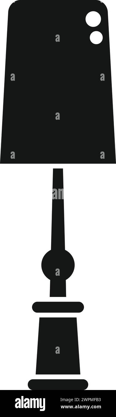 Icona del torcher del tavolo vettore semplice. Business House con arredamento. Sala alta elettrica Illustrazione Vettoriale