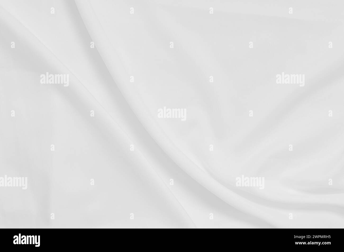 Sfondo bianco con trama in lino ondulato, messa a fuoco morbida Foto Stock