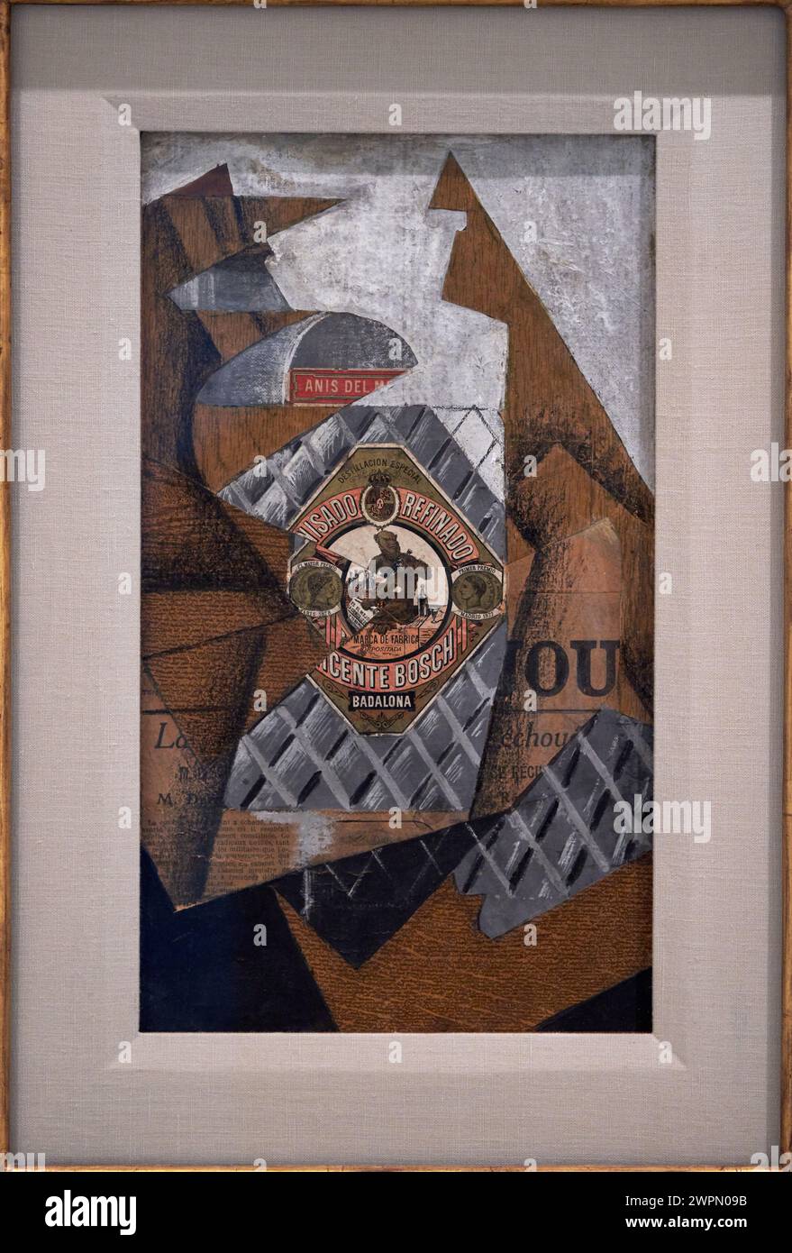 “The Bottle of Anis”, 1914, Juan Gris (1887-1927), Museo Reina Sofia, Madrid, Spagna Foto Stock