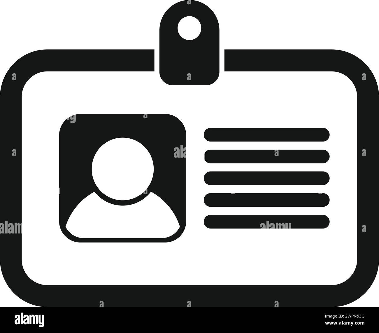 Icona della scheda id di registrazione vettore semplice. Nuovo numero di iscrizione. Verificare l'attività Illustrazione Vettoriale