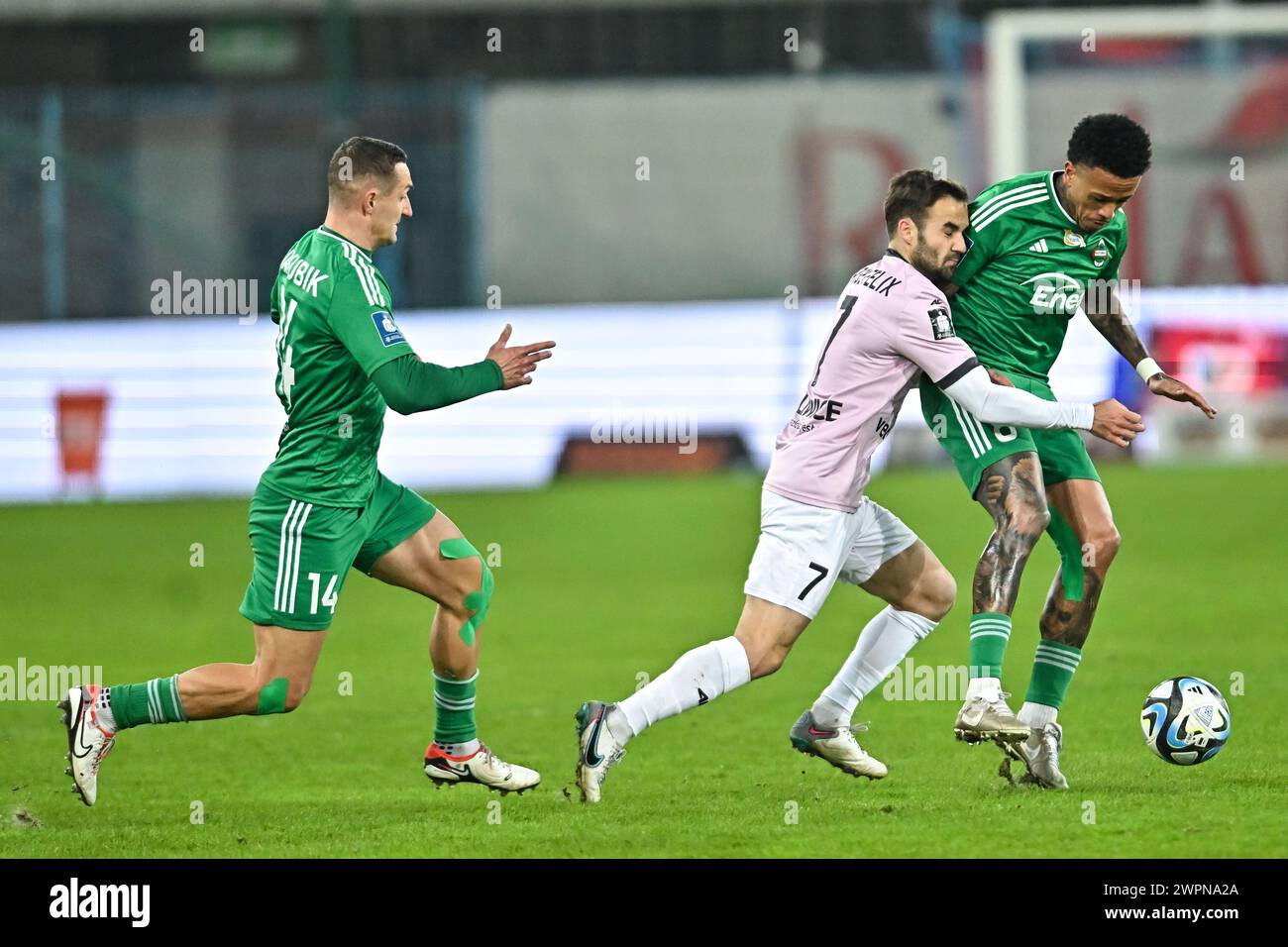 2024.03.08 Gliwice Pilka nozna PKO Ekstraklasa sezon 2023/2024 Piast Gliwice - Radomiak Radom N/z Jorge Felix Luiz Palhares-Luizao foto Lukasz Sobala/PressFocus 2024.03.08 Gliwice Football Polish League PKO Ekstraklasa stagione 2023/2024 Piast Gliwice - Radomiak Radom Jorge Felix Luiz Palhares-Lukstraklasa Credit: IPA Sobala / USA Foto Stock