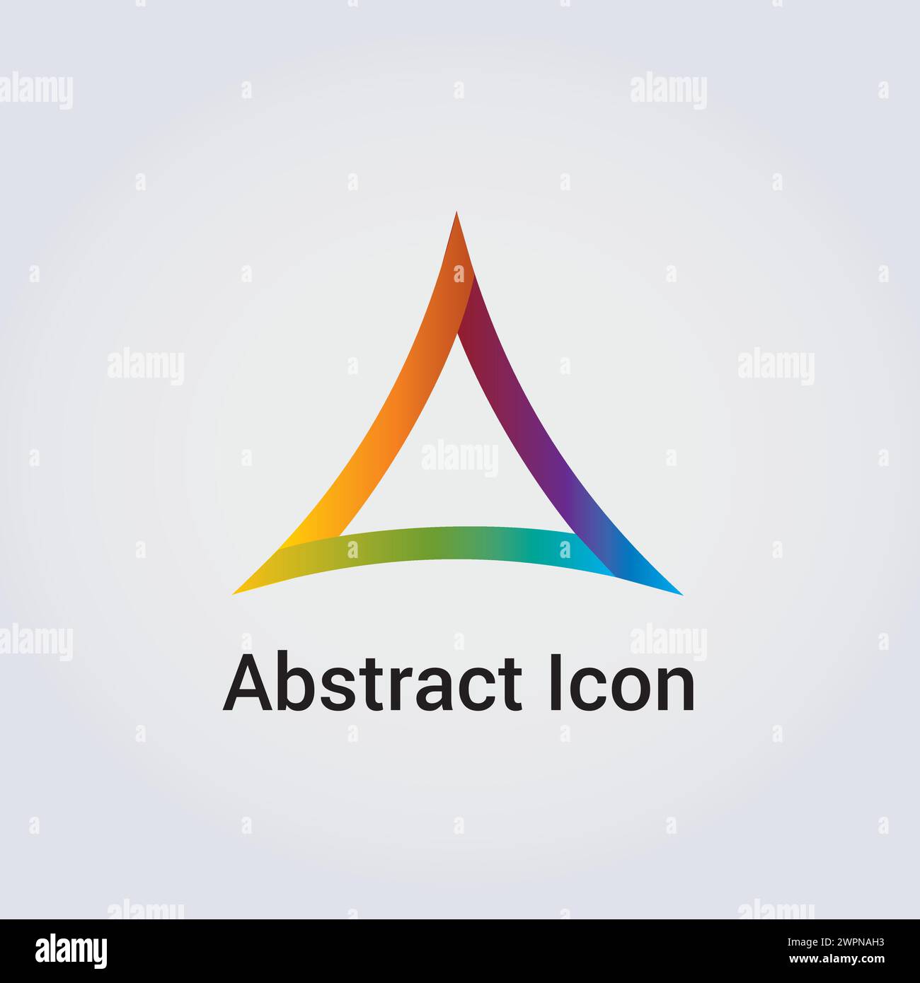 Icona astratta Design del logo forme primarie triangolo cerchio a stella triangolo barra multifunzione varie rete di comunicazione Rainbow Colors vettoriale Illustrazione Vettoriale