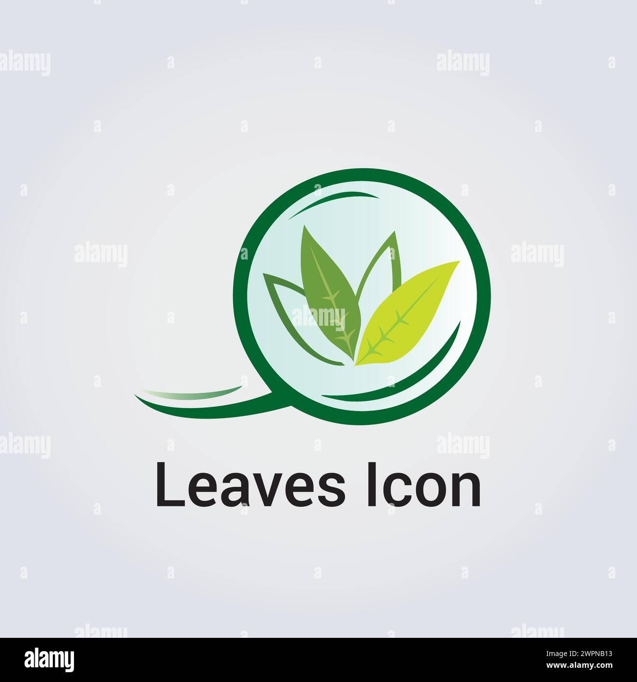 Icon natura Foliage, foglie e ambiente Design Blu Verde colori per Logo Green Business Ecology riciclo giardinaggio Illustrazione Vettoriale
