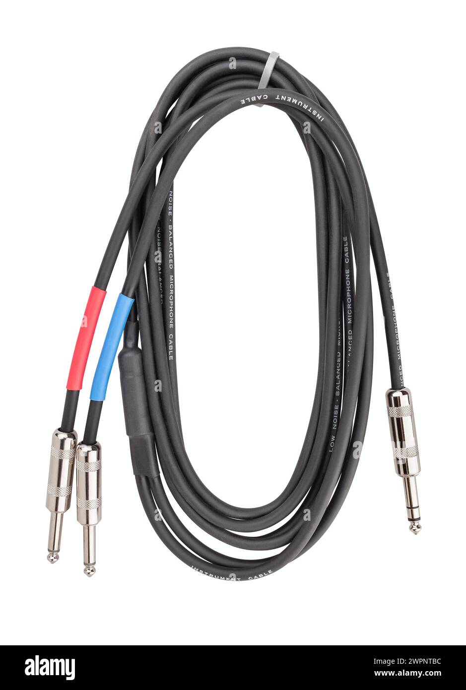 percorso del cavo dello splitter con inserto audio isolato su bianco Foto Stock percorso del cavo dello splitter con inserto audio isolato su bianco Foto Stock