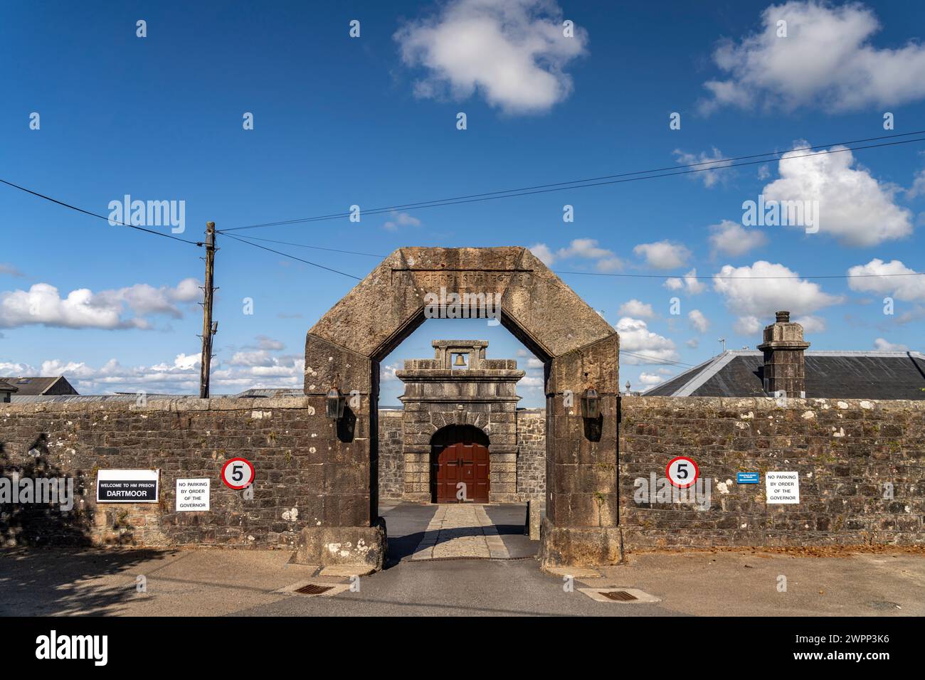 La prigione di sua Maestà Dartmoor vicino a Princetown, Dartmoor, Devon, Inghilterra, Gran Bretagna, Europa Foto Stock