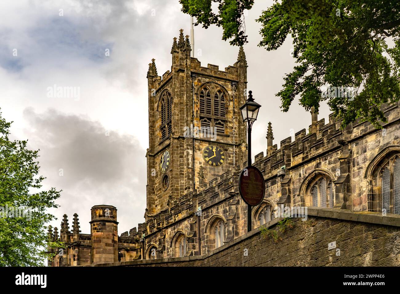 Lancaster Priory o Priory Church of St Mary in Lancaster, Lancashire, Inghilterra, Gran Bretagna, Europa Foto Stock