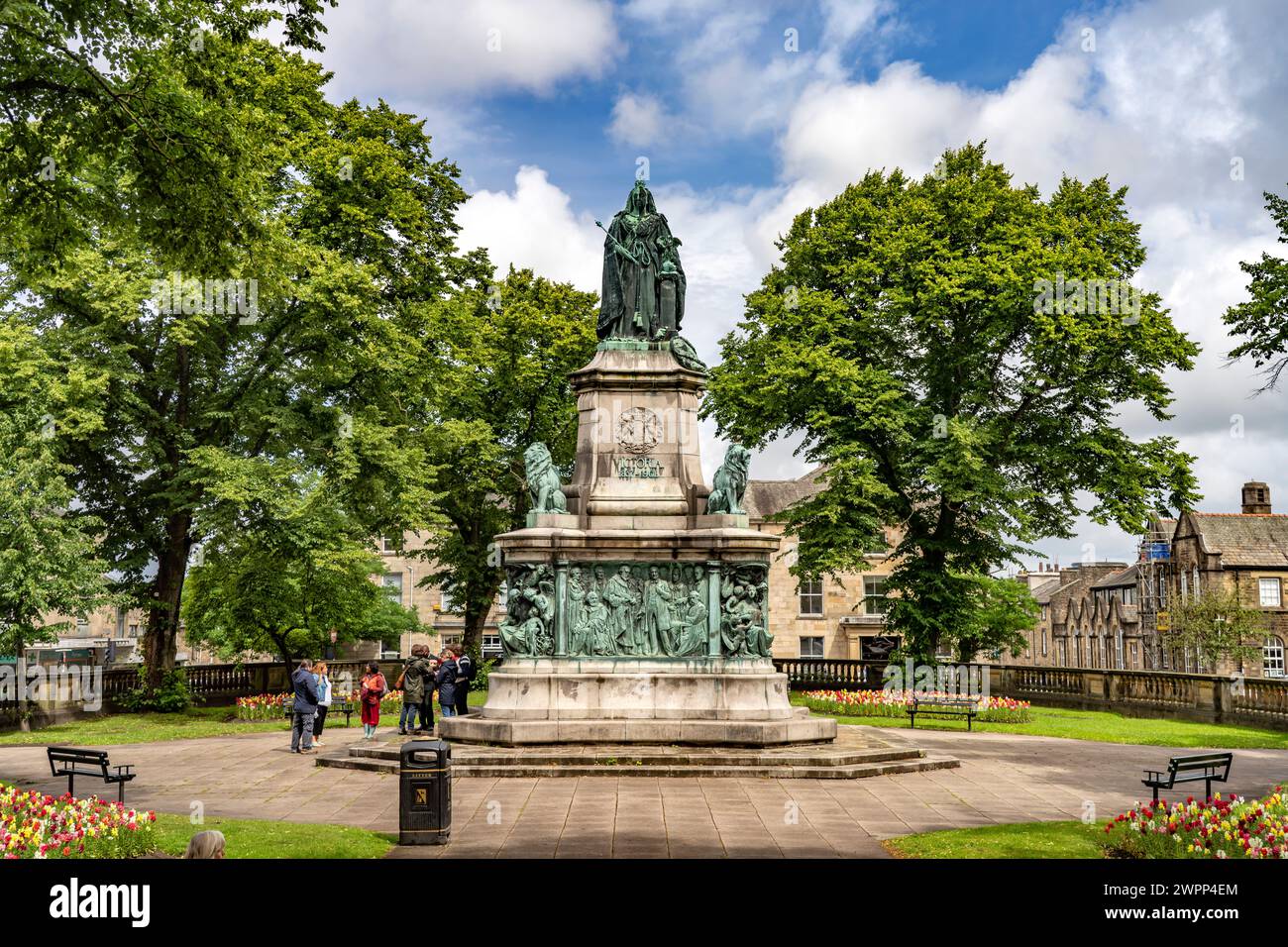 Il Queen Victoria Memorial in Dalton Square a Lancaster, Lancashire, Inghilterra, Regno Unito, Europa Foto Stock