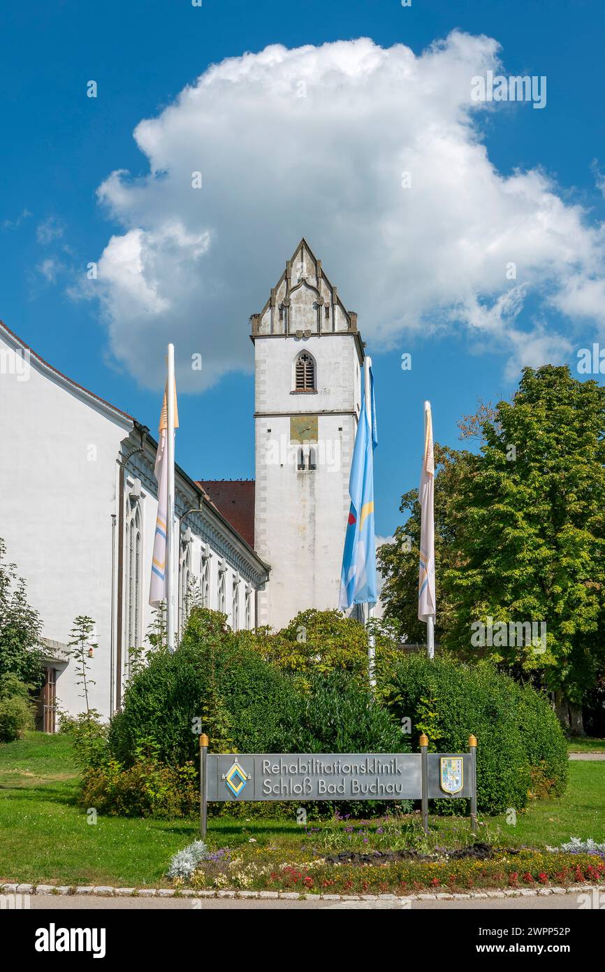 Bad Buchau, ex chiesa collegiata dell'abbazia delle Dame di Buchau, ora chiesa parrocchiale cattolica Foto Stock