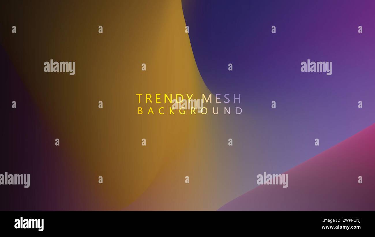 sfondo di tendenza per banner web a mesh astratta. illustrazione del vettore astratto del banner a gradiente olografico morbido per intestazione, landing page e poster Illustrazione Vettoriale